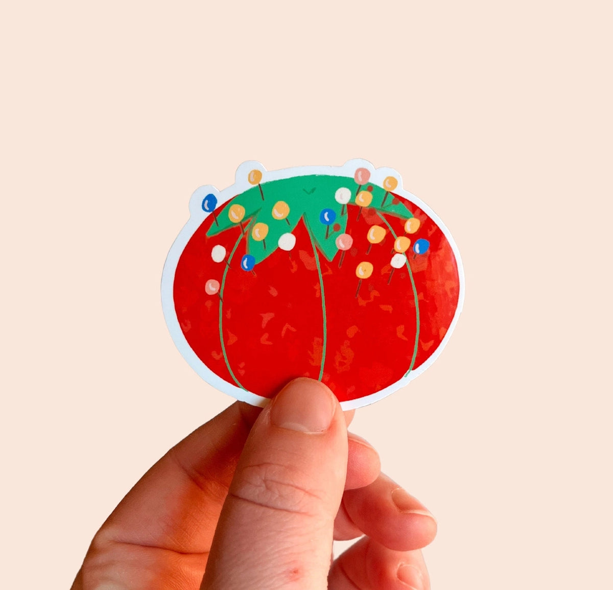 Tomato Pin Cushion Sticker