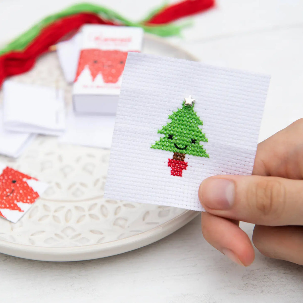 Christmas Tree | Kawaii Kross Stitch in a Matchbox
