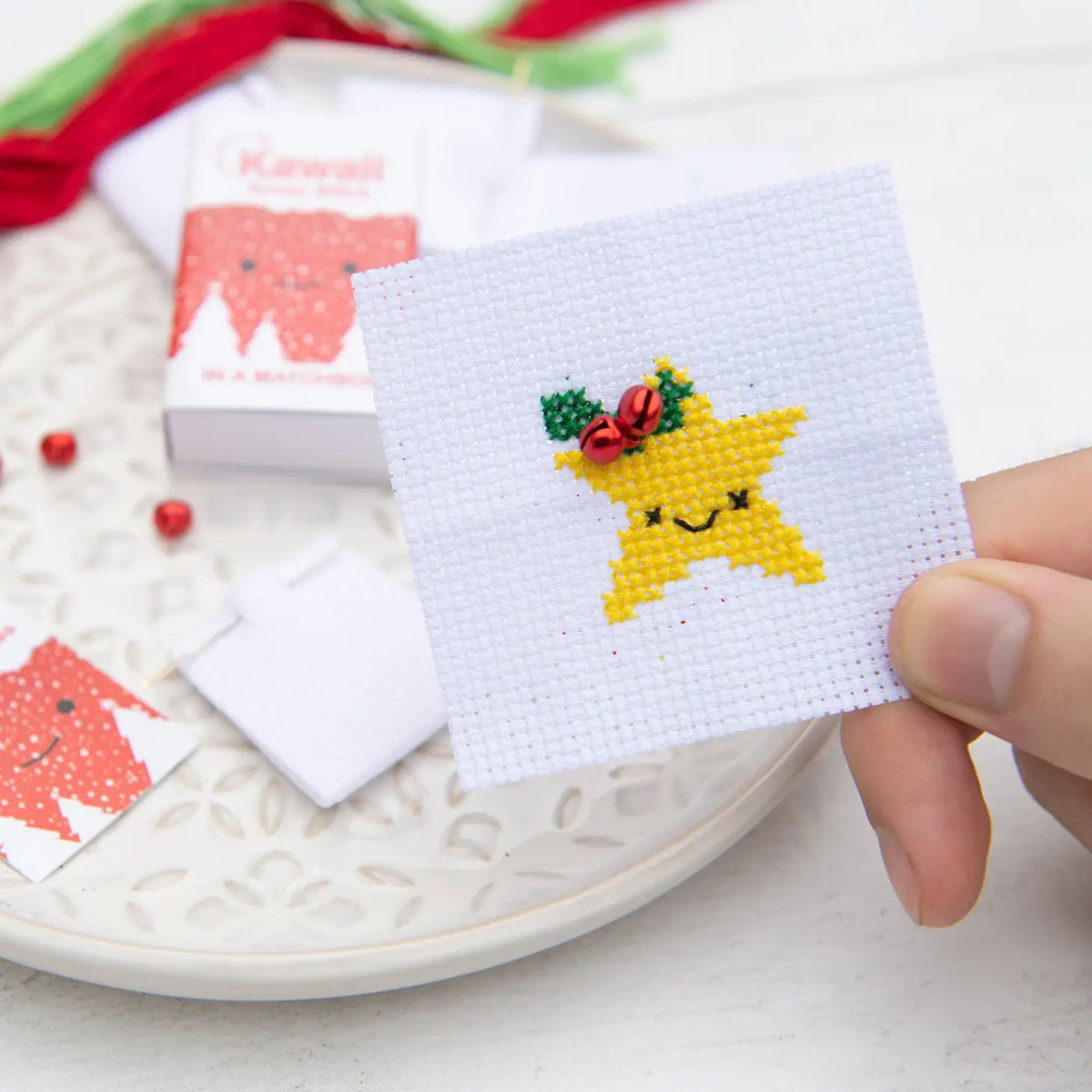 Christmas Star | Kawaii Kross Stitch in a Matchbox