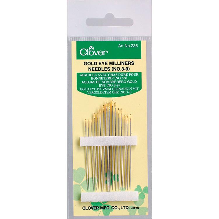 Gold Eye Milliners Needles (No. 3,5,7,9)