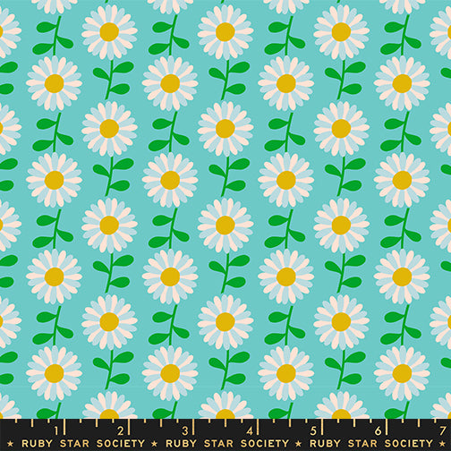 Field of Flowers in Turquoise | Flowerland | Melody Miller | Ruby Star Society