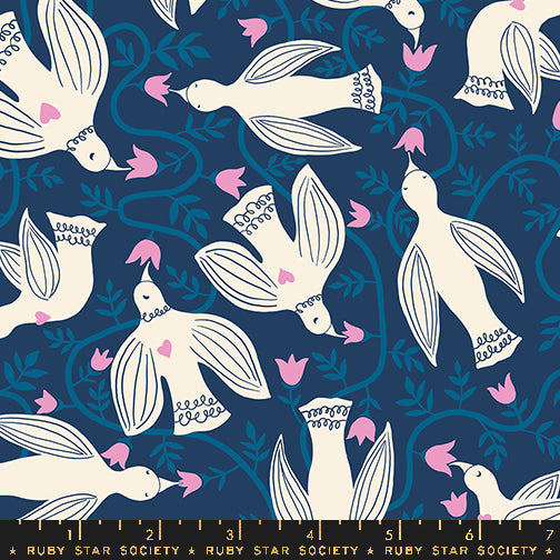 Hummingbirds in Bluebell | Endpaper | Jen Hewett | Ruby Star Society