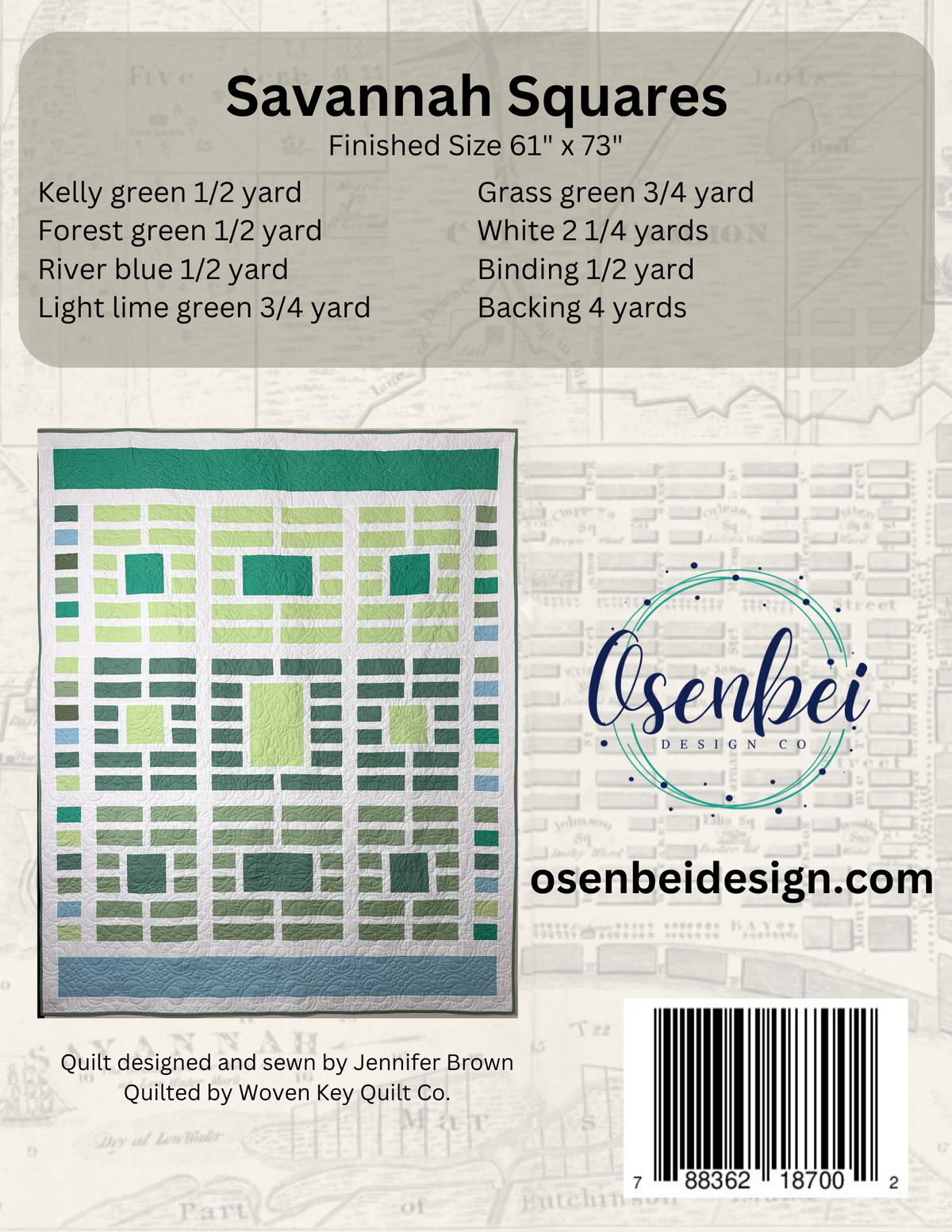Savannah Squares Quilt Pattern + Kit