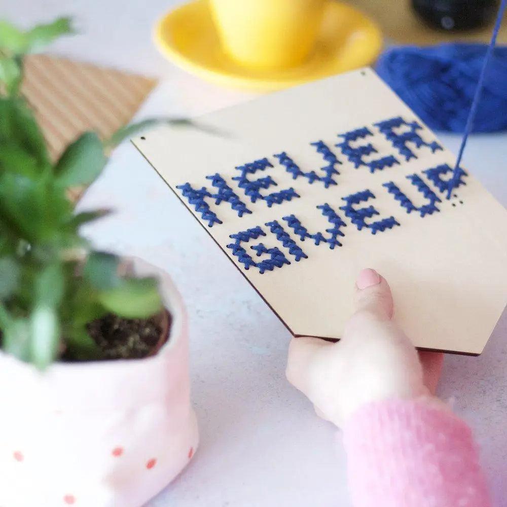 Never Give Up Embroidery Board Kit
