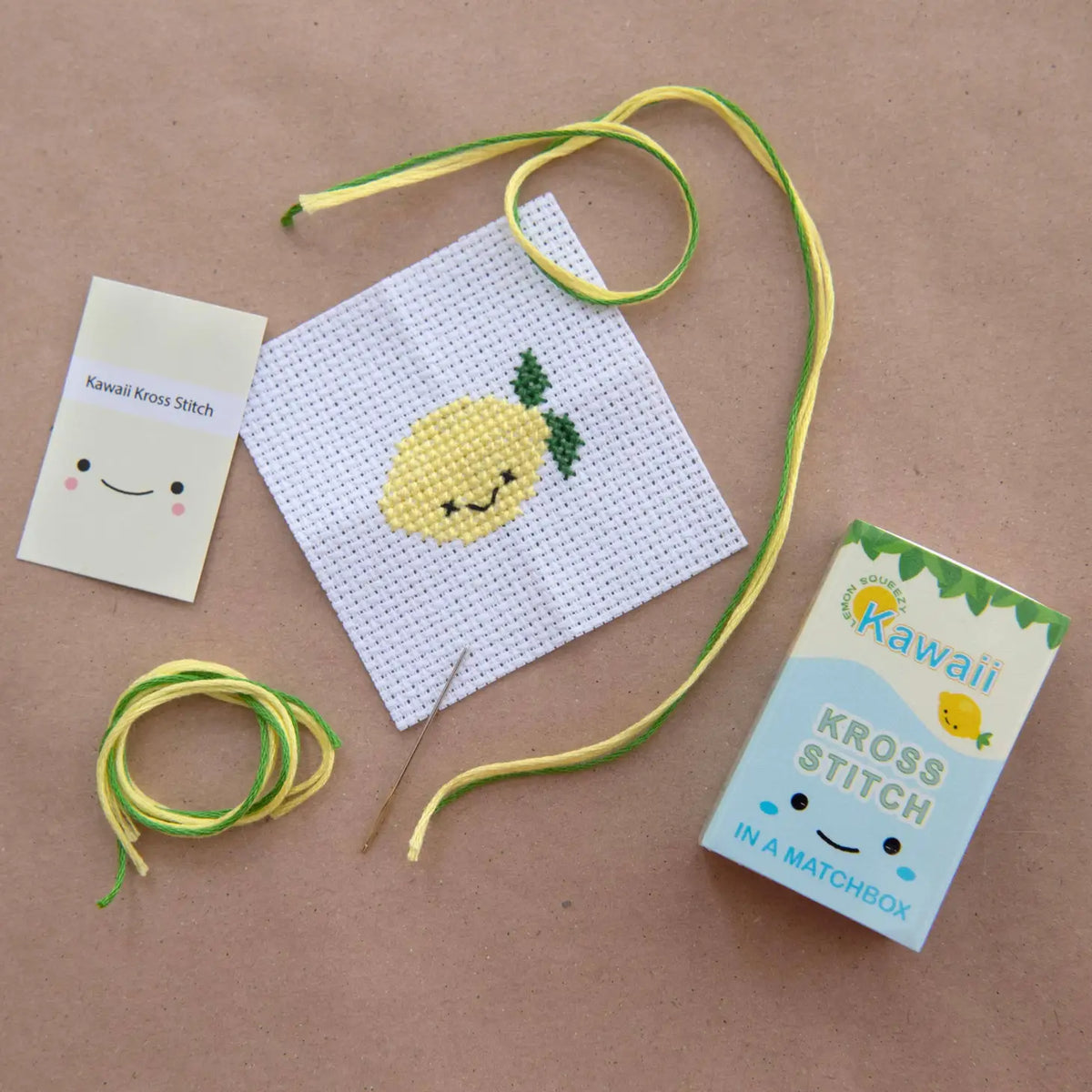 Lemon | Kawaii Kross Stitch in a Matchbox