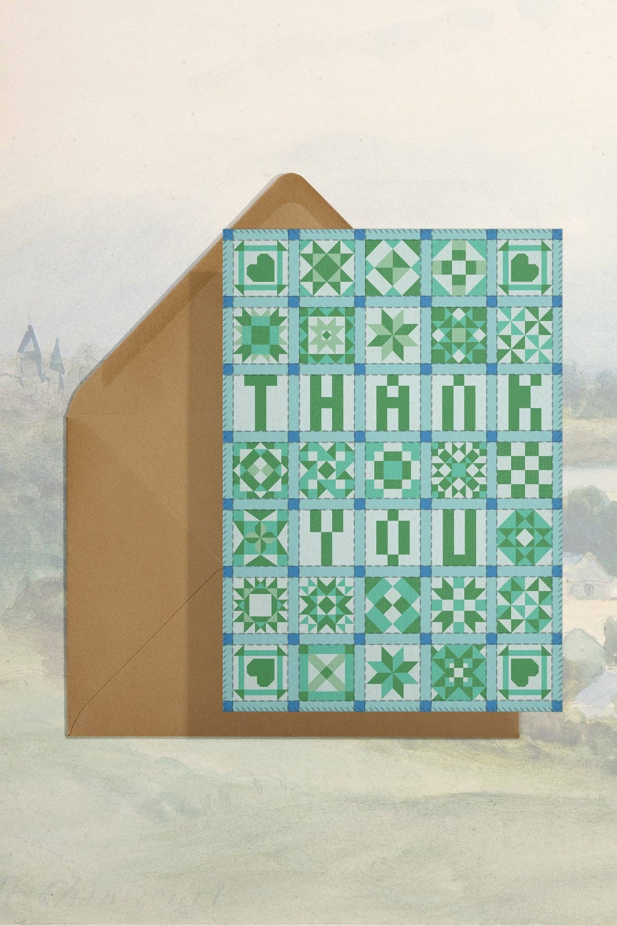 Thank You (Patchwork Quilt) Card