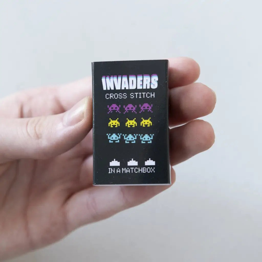 Space Invaders | Kawaii Kross Stitch in a Matchbox