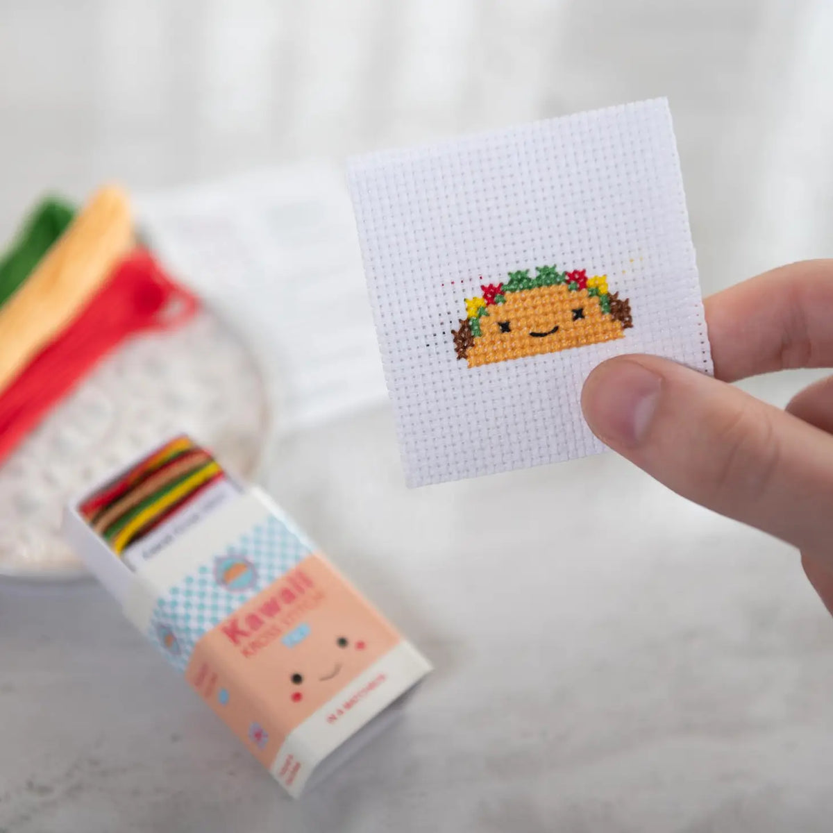 Taco | Kawaii Kross Stitch in a Matchbox