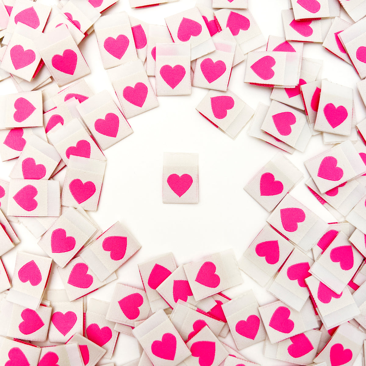 Pink Heart Sew-in Labels | Sarah Hearts