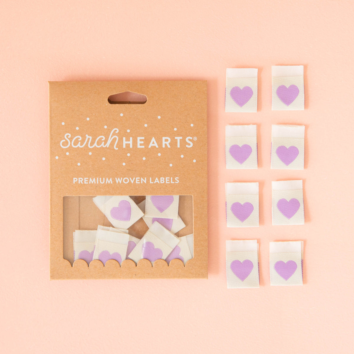 Purple Heart Sew-in Labels | Sarah Hearts