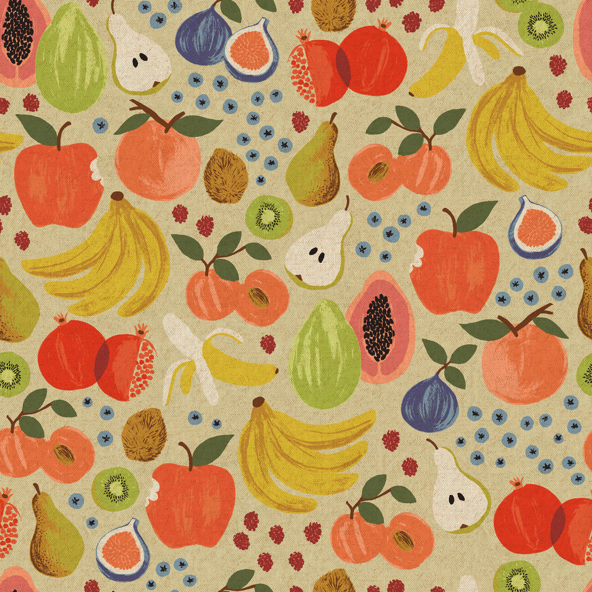 Fruit Stand Canvas in Cream | Orchard | Rifle Paper Co. | Cotton + Steel