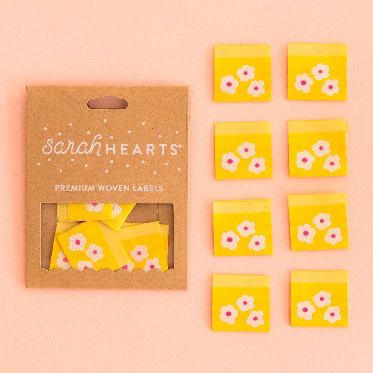 Yellow Daisy Sew-in Labels | Sarah Hearts
