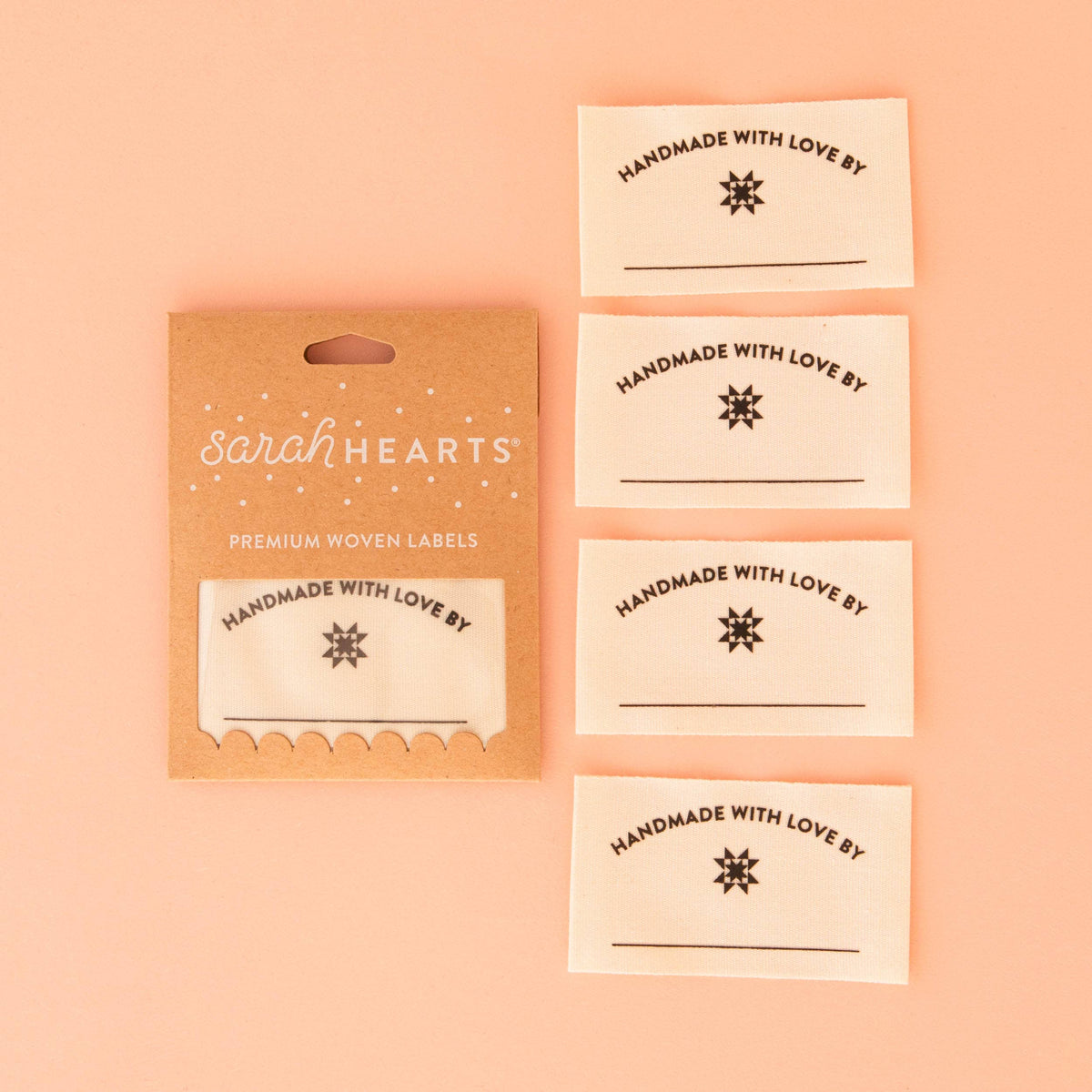 Handmade with Love Organic Cotton Sewing Labels | Sarah Hearts