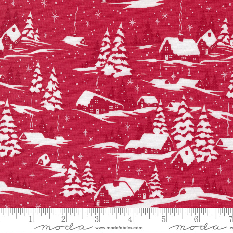 Snowed in Landscape in Red | Merry Little Christmas | Camille Roskelley | Moda