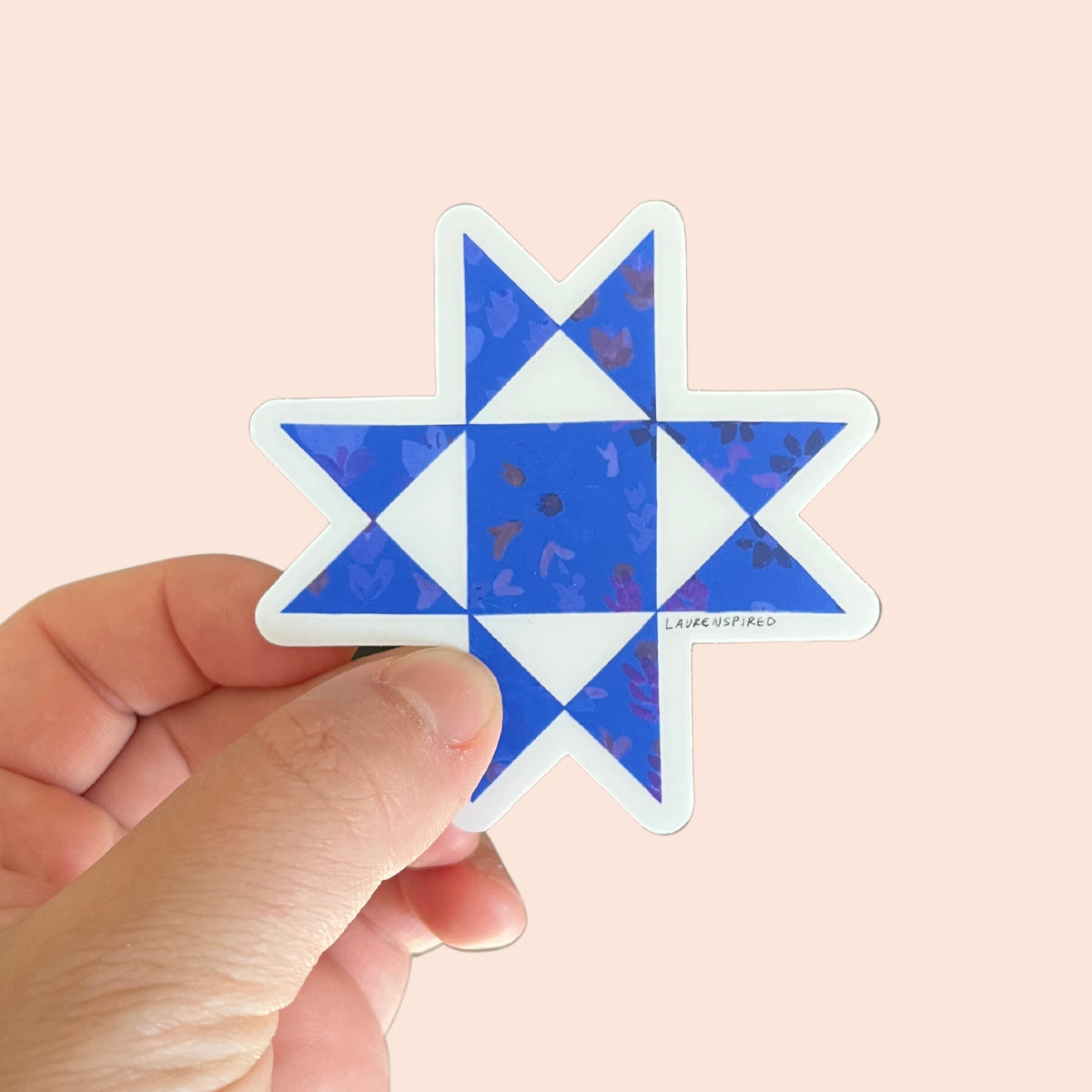 Ohio Star Quilt Block Sticker