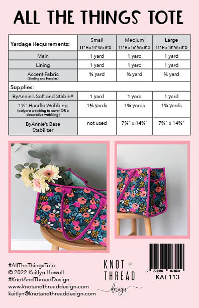 All The Things Tote Pattern | Knot + Thread Design