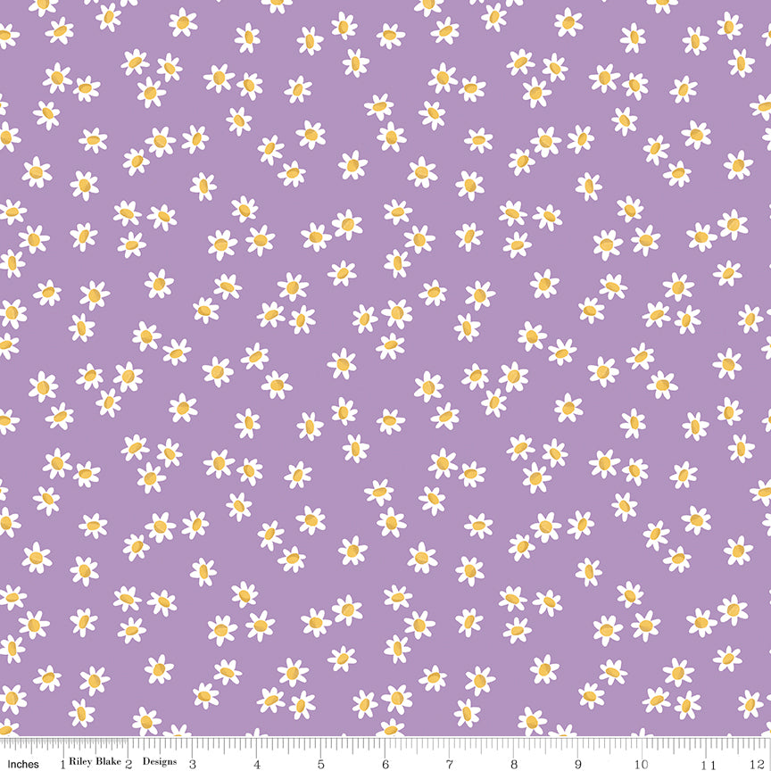 Daisy Field in Lilac | Sweet Picnic | Natàlia Juan Abelló | Riley Blake Designs