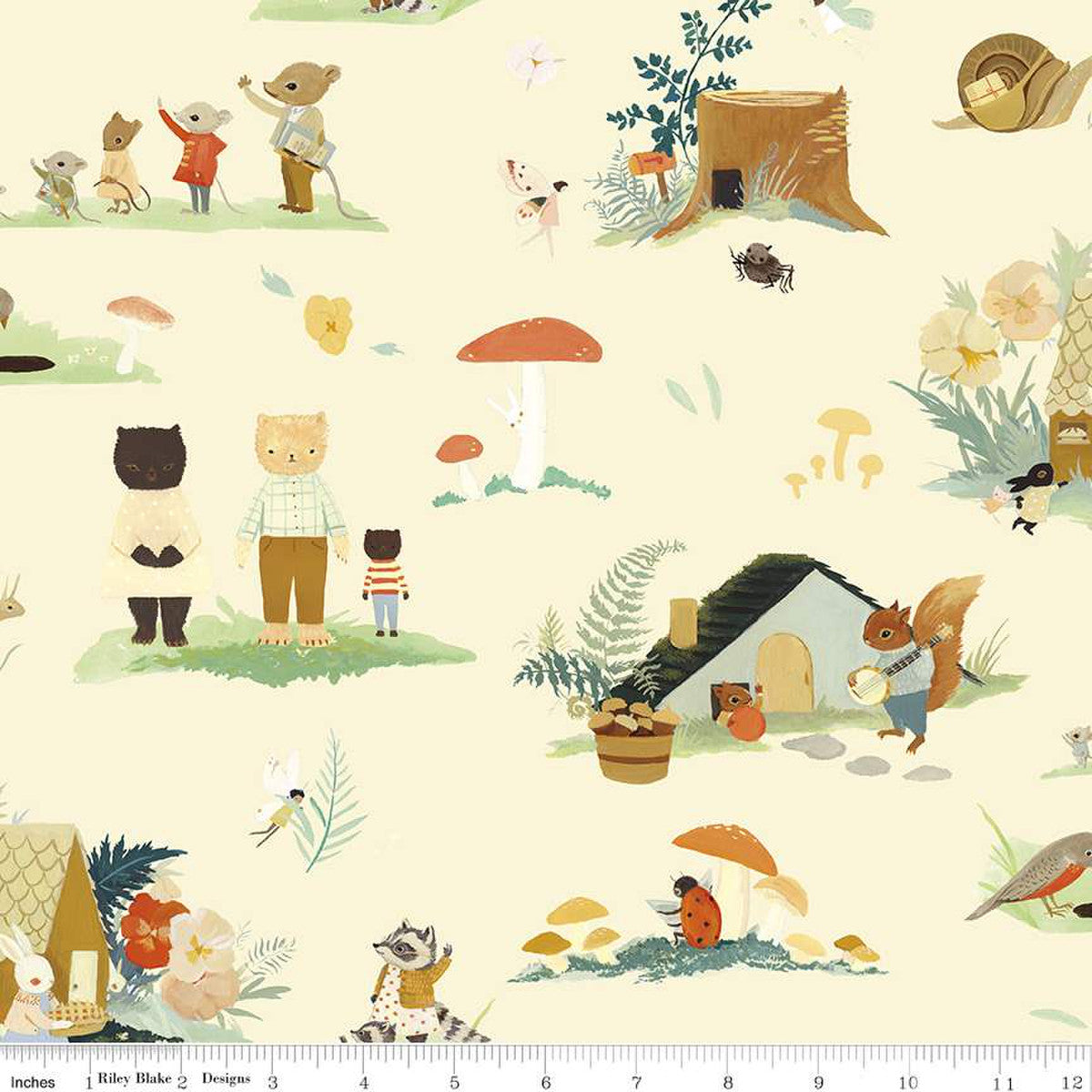 Main Print in Cream | Littlest Family&#39;s Big Day | Emily Winfield Martin | Riley Blake Designs