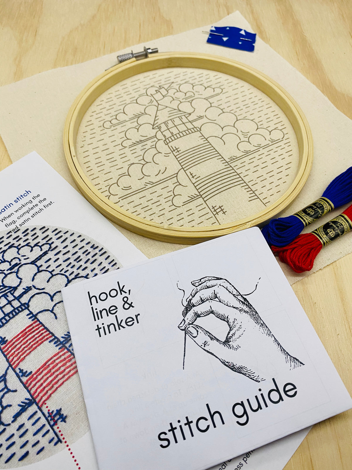 Lighthouse Embroidery Kit  |  Hook, Line &amp; Tinker