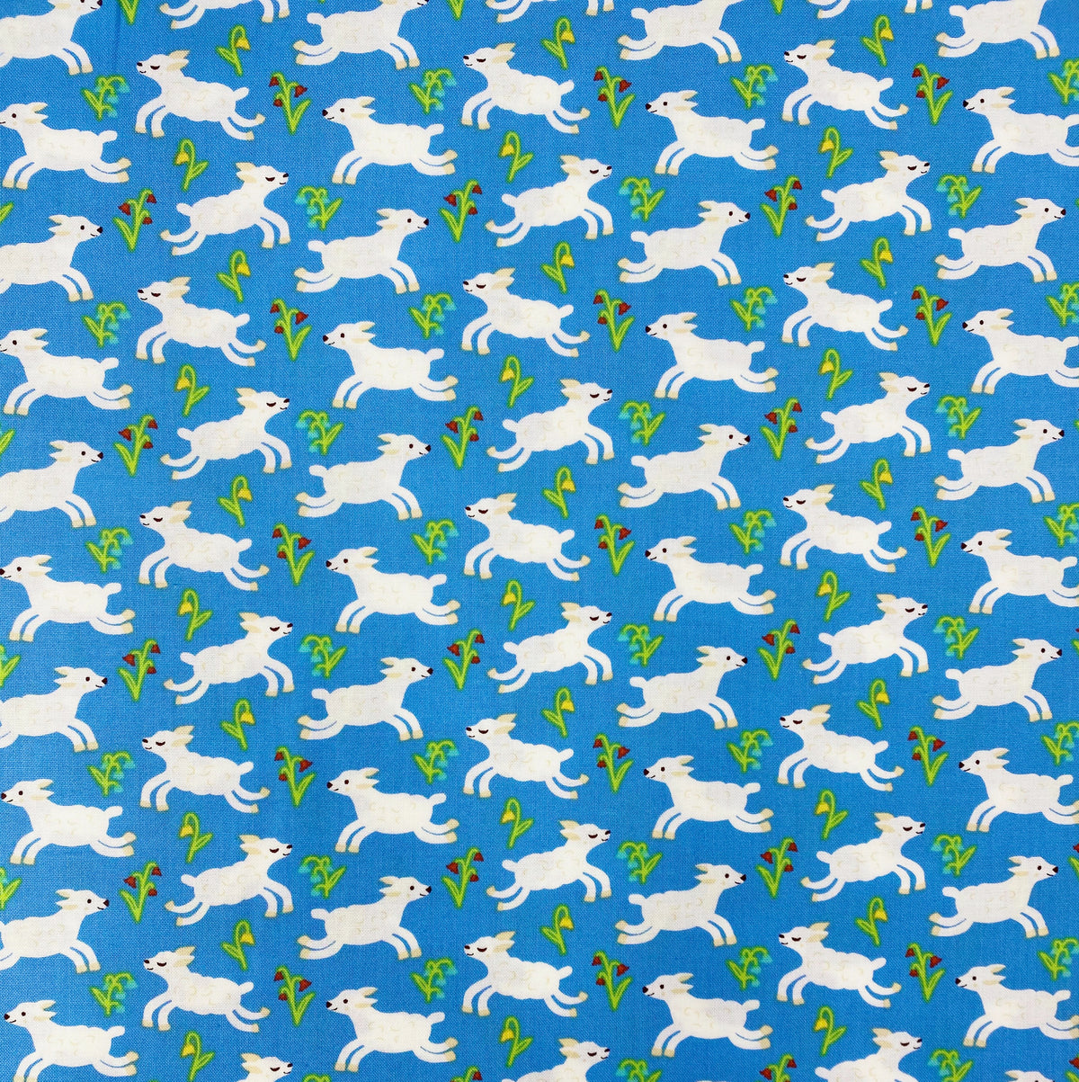 Lambs on Blue | Nursery Rhymes | Windham Fabrics