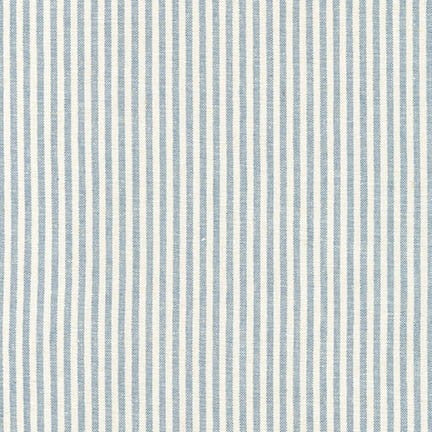 Small Stripe in Chambray | Essex Yarn Dyed Classic Wovens | Robert Kaufman