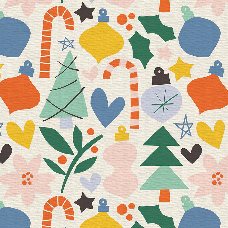 Multi | Holiday Icons | Ampersand Studio| PBS Fabrics